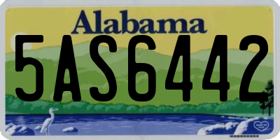 AL license plate 5AS6442