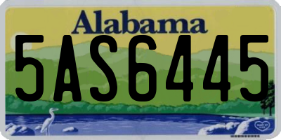 AL license plate 5AS6445