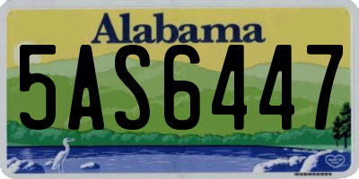 AL license plate 5AS6447