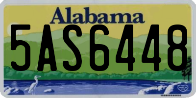 AL license plate 5AS6448
