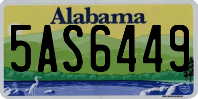 AL license plate 5AS6449