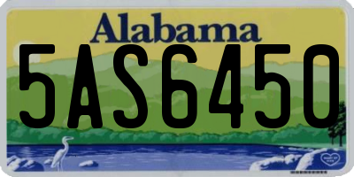 AL license plate 5AS6450