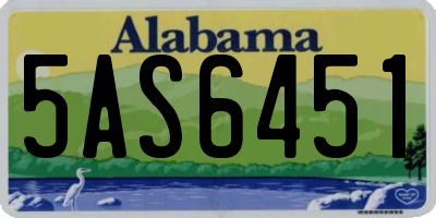 AL license plate 5AS6451