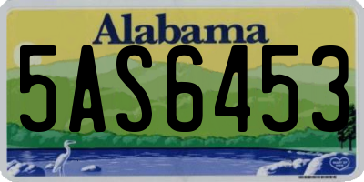 AL license plate 5AS6453