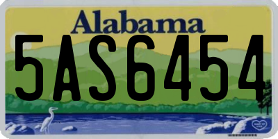 AL license plate 5AS6454