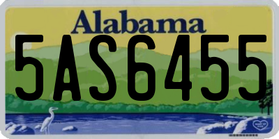 AL license plate 5AS6455