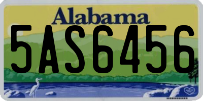 AL license plate 5AS6456
