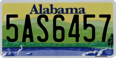 AL license plate 5AS6457