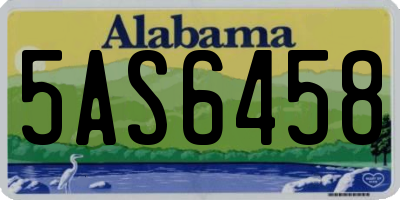 AL license plate 5AS6458