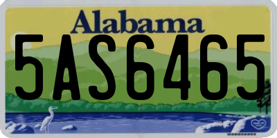 AL license plate 5AS6465