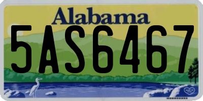 AL license plate 5AS6467
