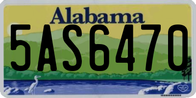 AL license plate 5AS6470