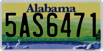 AL license plate 5AS6471