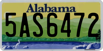 AL license plate 5AS6472
