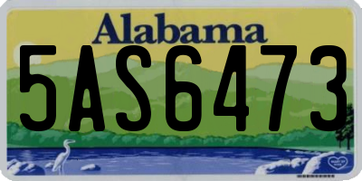 AL license plate 5AS6473