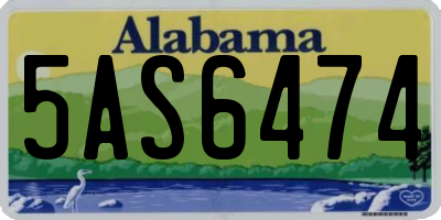 AL license plate 5AS6474