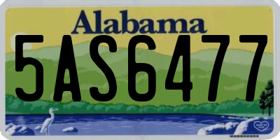 AL license plate 5AS6477
