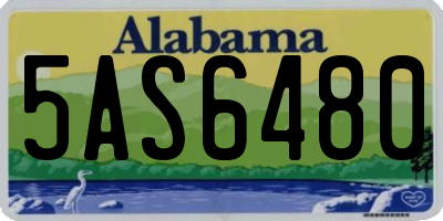 AL license plate 5AS6480