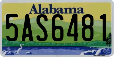 AL license plate 5AS6481