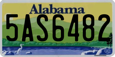 AL license plate 5AS6482