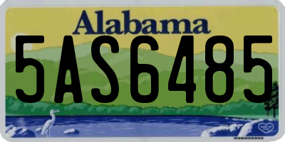 AL license plate 5AS6485