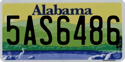AL license plate 5AS6486