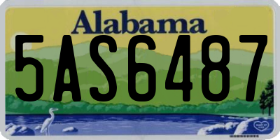 AL license plate 5AS6487