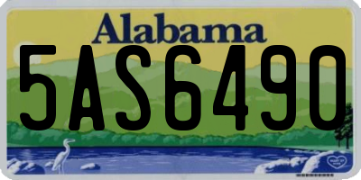AL license plate 5AS6490