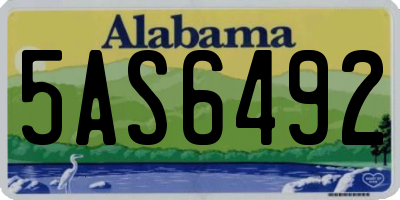 AL license plate 5AS6492