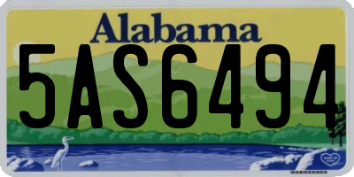 AL license plate 5AS6494