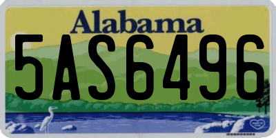AL license plate 5AS6496