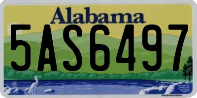 AL license plate 5AS6497