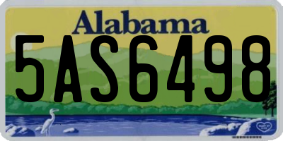 AL license plate 5AS6498