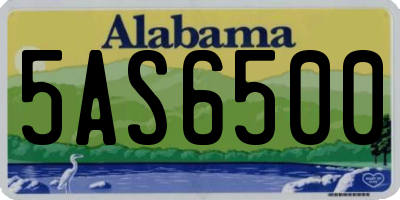 AL license plate 5AS6500