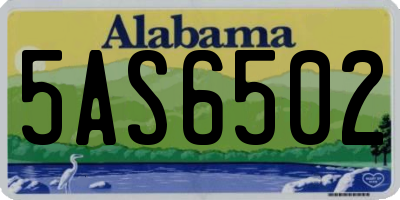 AL license plate 5AS6502
