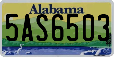AL license plate 5AS6503