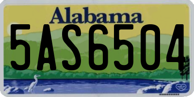 AL license plate 5AS6504