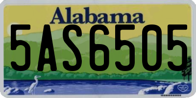 AL license plate 5AS6505