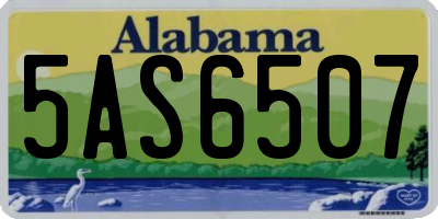 AL license plate 5AS6507