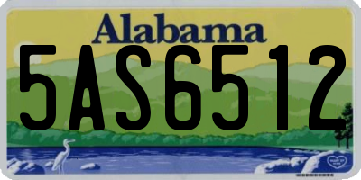 AL license plate 5AS6512