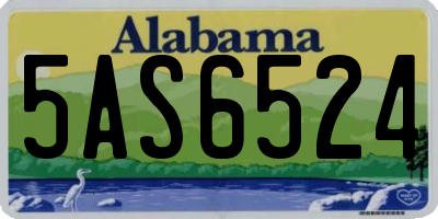 AL license plate 5AS6524
