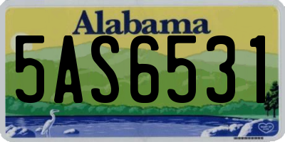 AL license plate 5AS6531