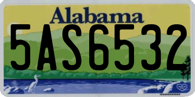 AL license plate 5AS6532