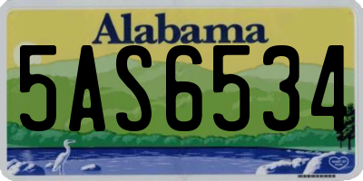 AL license plate 5AS6534