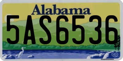AL license plate 5AS6536