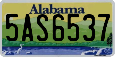 AL license plate 5AS6537