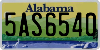 AL license plate 5AS6540
