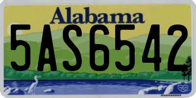 AL license plate 5AS6542