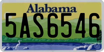AL license plate 5AS6546