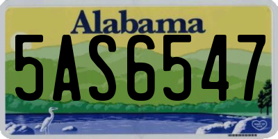 AL license plate 5AS6547